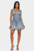 Bubble Belle Denim Mini Dress