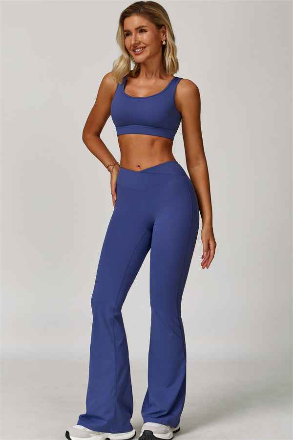 The Lavish Sports Bra Flared Leggings 2-Piece Set