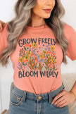Grow Freely Flowers Graphic Tee - Pikemla