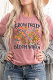 Grow Freely Flowers Graphic Tee - Pikemla
