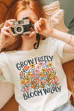 Grow Freely Flowers Graphic Tee - Pikemla