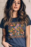 Grow Freely Flowers Graphic Tee - Pikemla