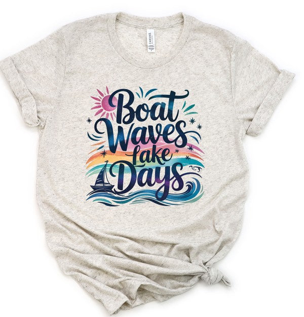 Boat Waves and Lake Days Graphic Tee - Pikemla