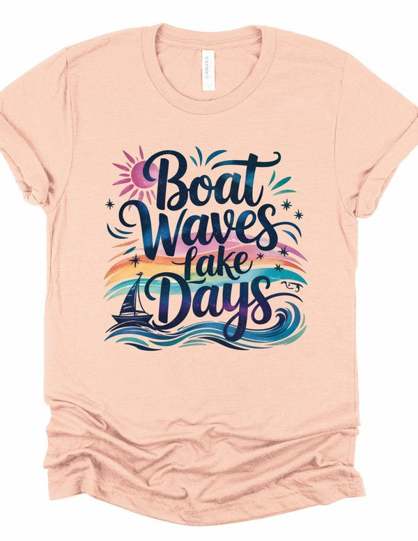 Boat Waves and Lake Days Graphic Tee - Pikemla