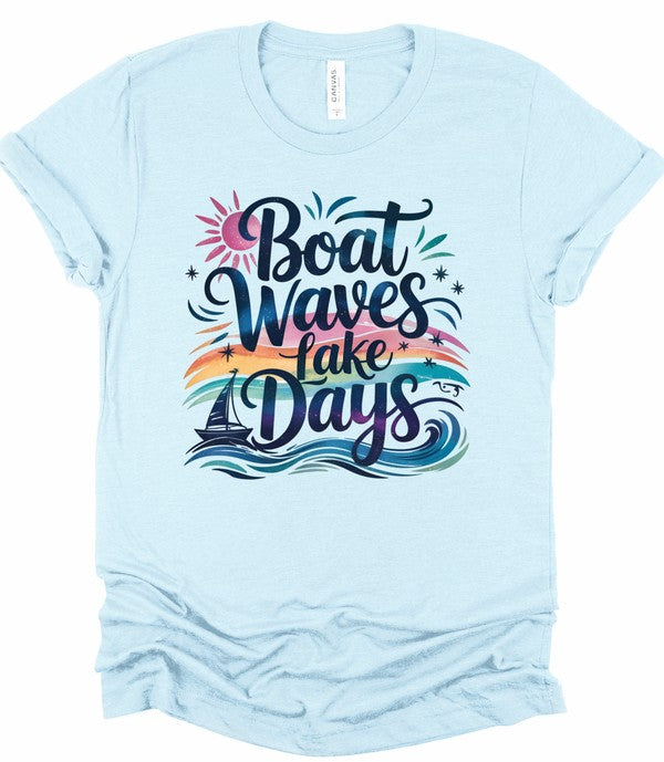 Boat Waves and Lake Days Graphic Tee - Pikemla
