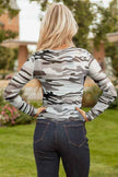 Western Camo Mesh Long Sleeve Top