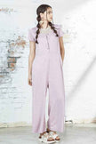 Plus Comfort Button-up front closure Jumpsuit