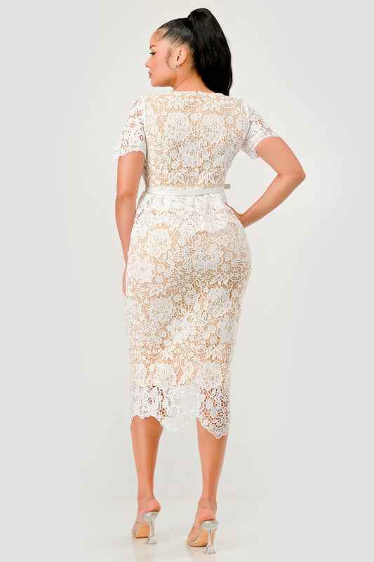 Vintage Lace Charm Dress