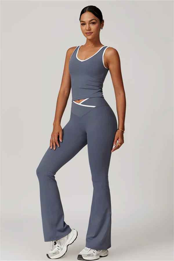 The Stamina Tank Top Flared Leggings 2-Piece Set