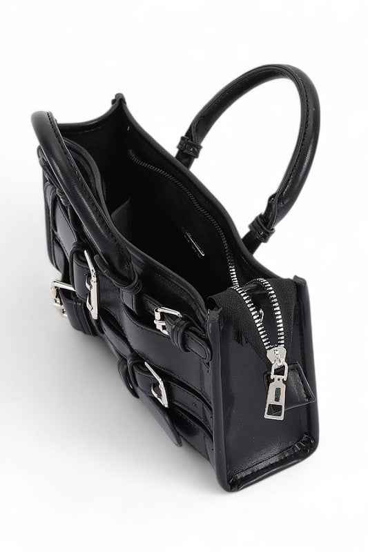 Strapy Buckle Top Handle Y2K Crossbody Bag