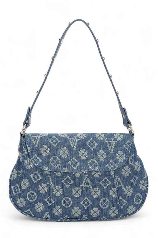 LA Jacquard Denim Fashion Shoulder Bag