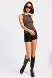 METAL HOTFIX KNIT TANK TOP