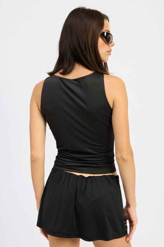 METAL HOTFIX KNIT TANK TOP