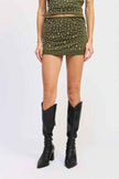 METALLIC HOTFIX KNIT LOW RISE SKORT