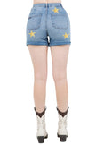 Star Patch Willow Short Light Wash - Pikemla