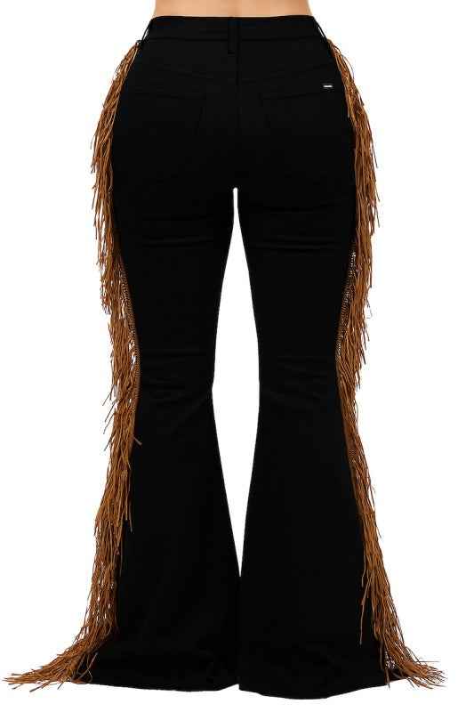 Fringe Bell Bottom Jean