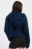 FRINGE HOODIE WITH DRAWSTRINGS