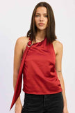 ONE SHOULDER TOP WITH SCARF DETAIL