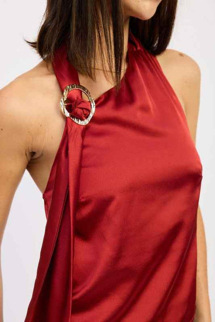 ONE SHOULDER TOP WITH SCARF DETAIL