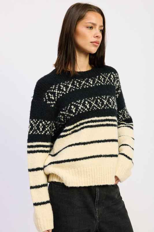 FAIR SLE STRIPED OVERSIZE SWEATER