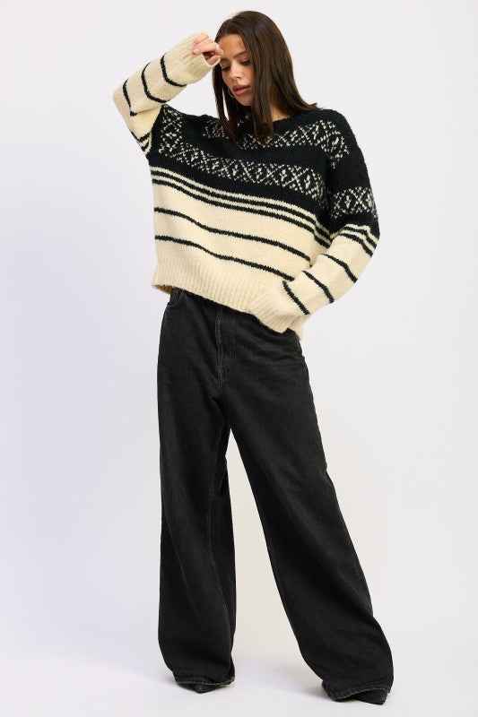 FAIR SLE STRIPED OVERSIZE SWEATER