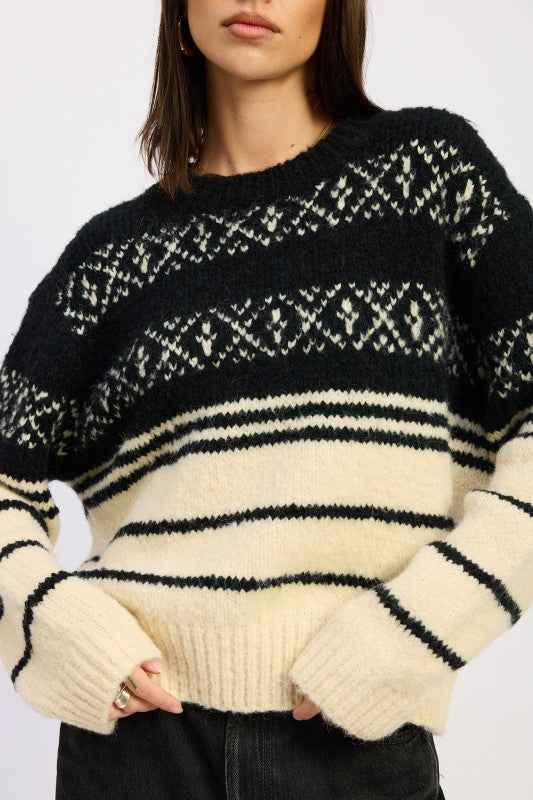 FAIR SLE STRIPED OVERSIZE SWEATER