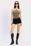 HALTER ZEBRA BURNOUT TOP