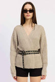 WRAPPED CARDIGAN WITH BELT