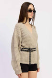 WRAPPED CARDIGAN WITH BELT