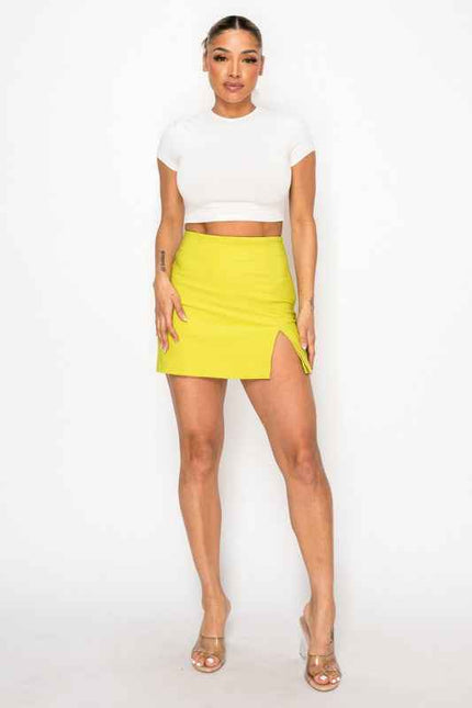 Classy & Dressy Solid High Waisted Skort