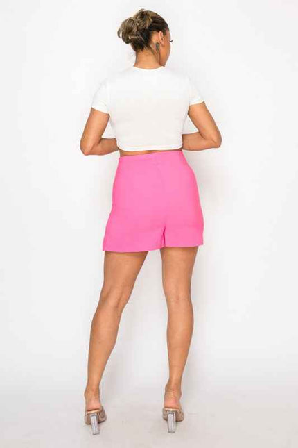 Classy & Dressy Solid High Waisted Skort