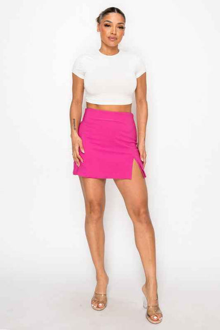 Classy & Dressy Solid High Waisted Skort