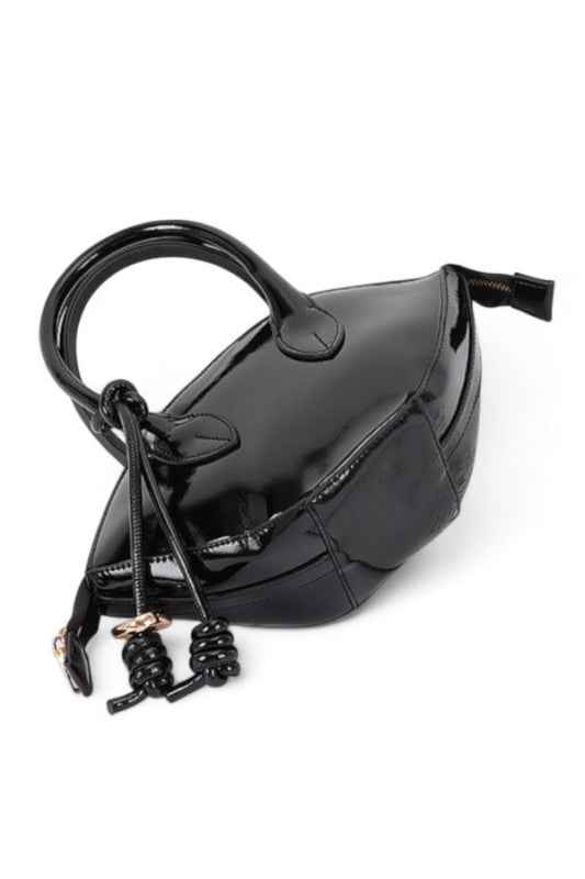 Patent Leather Top Handle Small Clutch