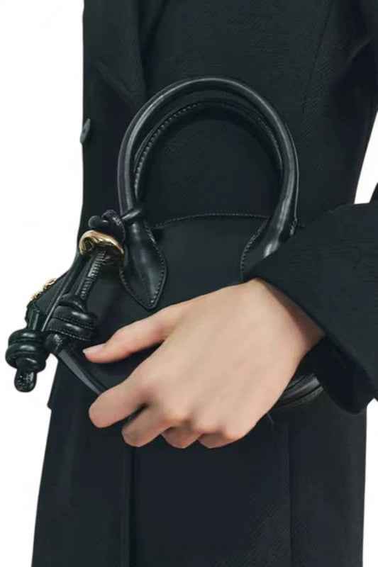 Patent Leather Top Handle Small Clutch