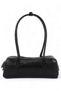 Croc Embossed Iconic Barrel Shoulder Bag