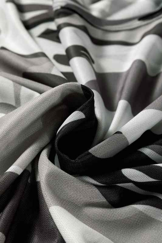 Western Camo Mesh Long Sleeve Top