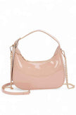Patent Faux Leather Top Handle Swing Bag