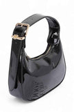 Patent Faux Leather Top Handle Swing Bag