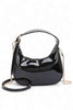 Patent Faux Leather Top Handle Swing Bag