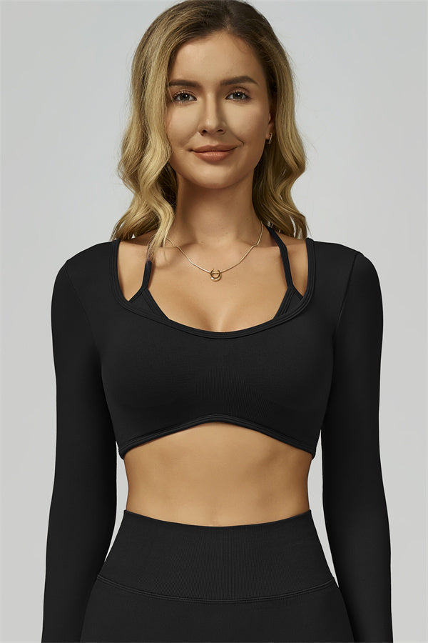 The Prime Long Sleeve Crop Top Leggings 2-Piece Set