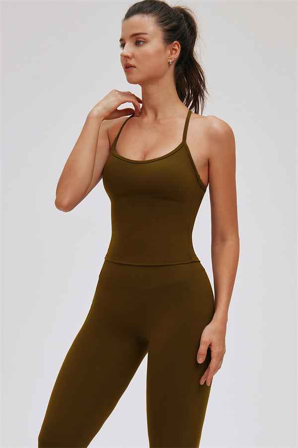 The Svelte Cross Back Tank Top Leggings 2-Piece Set