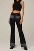 Rhinestone Boot Cut Jean in Black Denim