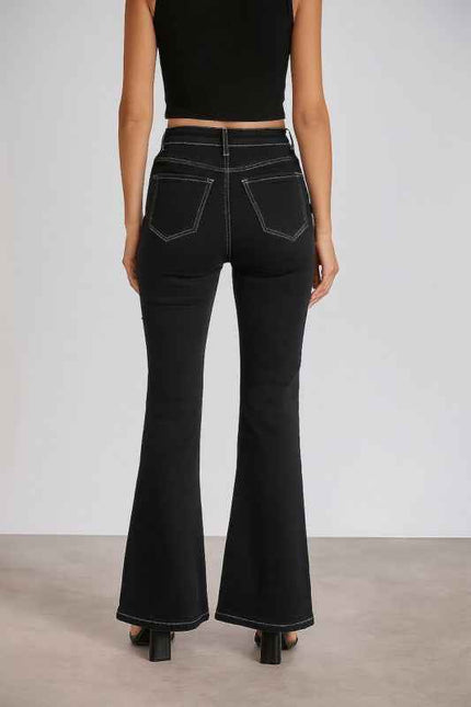 Bootcut Jeans with Chain and Star Embellishments