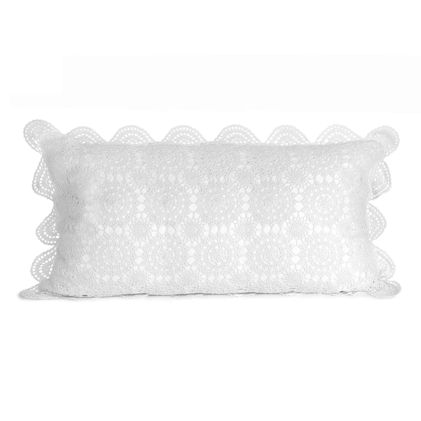 Hand Made Crochet Cotton Pillow Sham Pairs