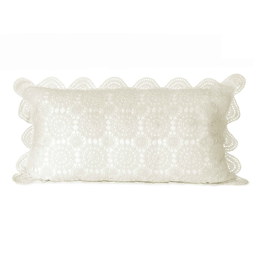 Hand Made Crochet Cotton Pillow Sham Pairs