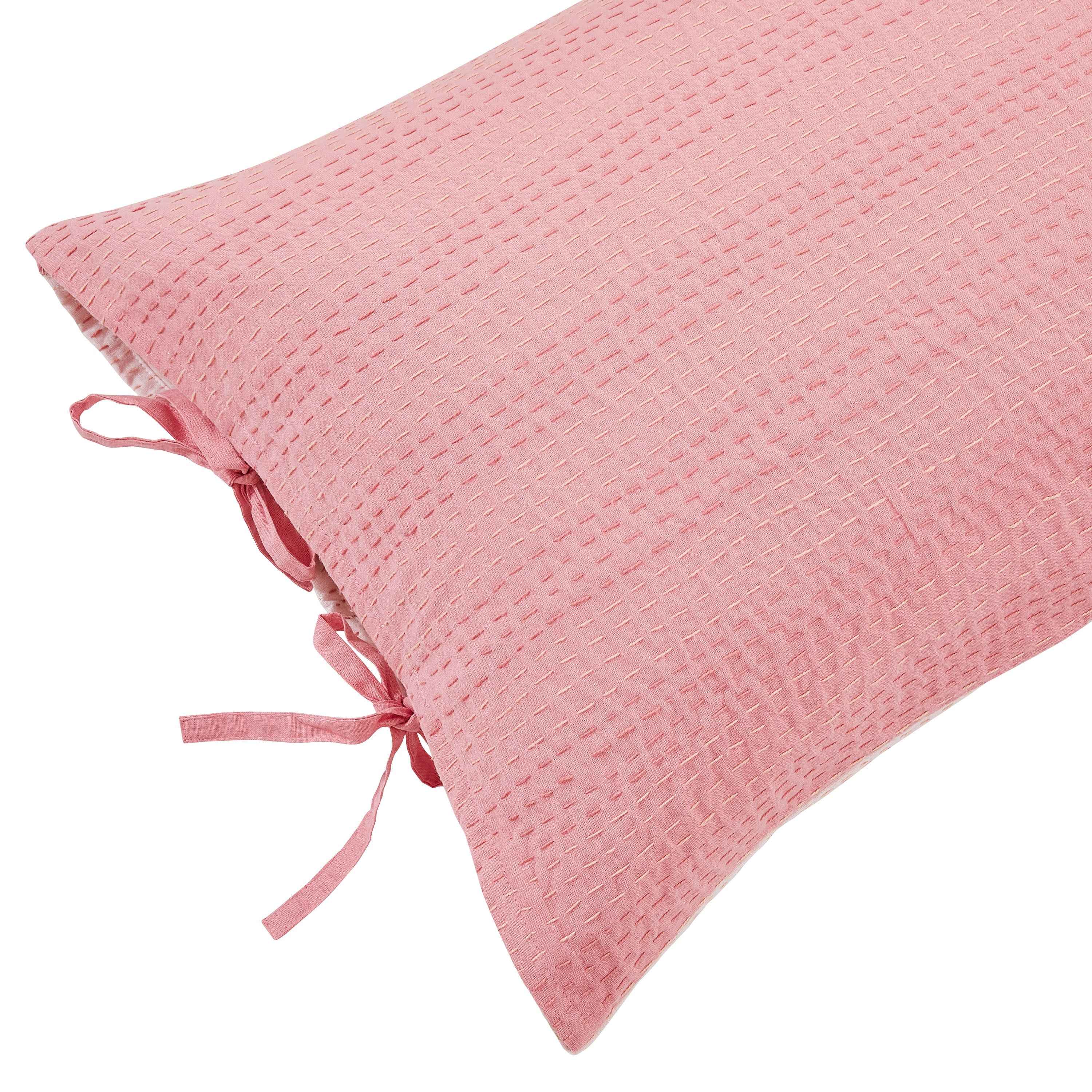 Hand Stitched Reversible Kantha Pillow Sham Pairs