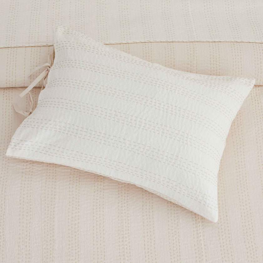 Hand Stitched Reversible Kantha Pillow Sham Pairs