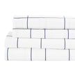 Grid Printed Cotton Percale Sheet Set