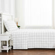 Grid Printed Cotton Percale Sheet Set