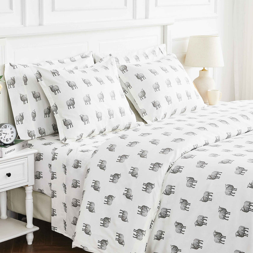 Sheep Printed Duvet Set